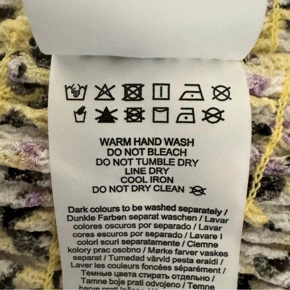 Vero Moda Yellow Floral Skirt mini Smoked Ruffle Straight M - Picture 7 of 8